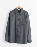 Light Tailored Overshirt in Grey Melange
