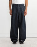Pleated Workwear Pant in Denim Indigo