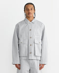 Boxy Jacket in Snowy Blue Grey