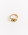 Ola Ring in Gold Plated/Green