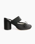 Logo Elastic Ballet Decollete in Black
