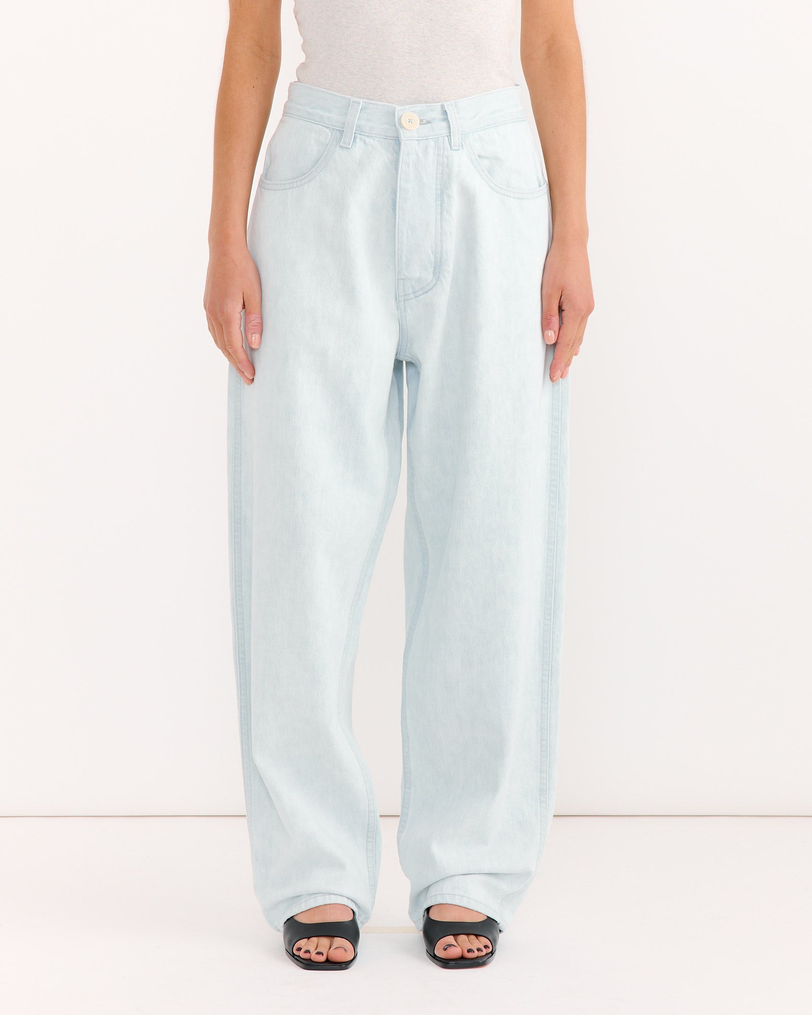 California Wide Denim in Pale Blue