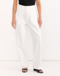 California Wide Denim in Salt White
