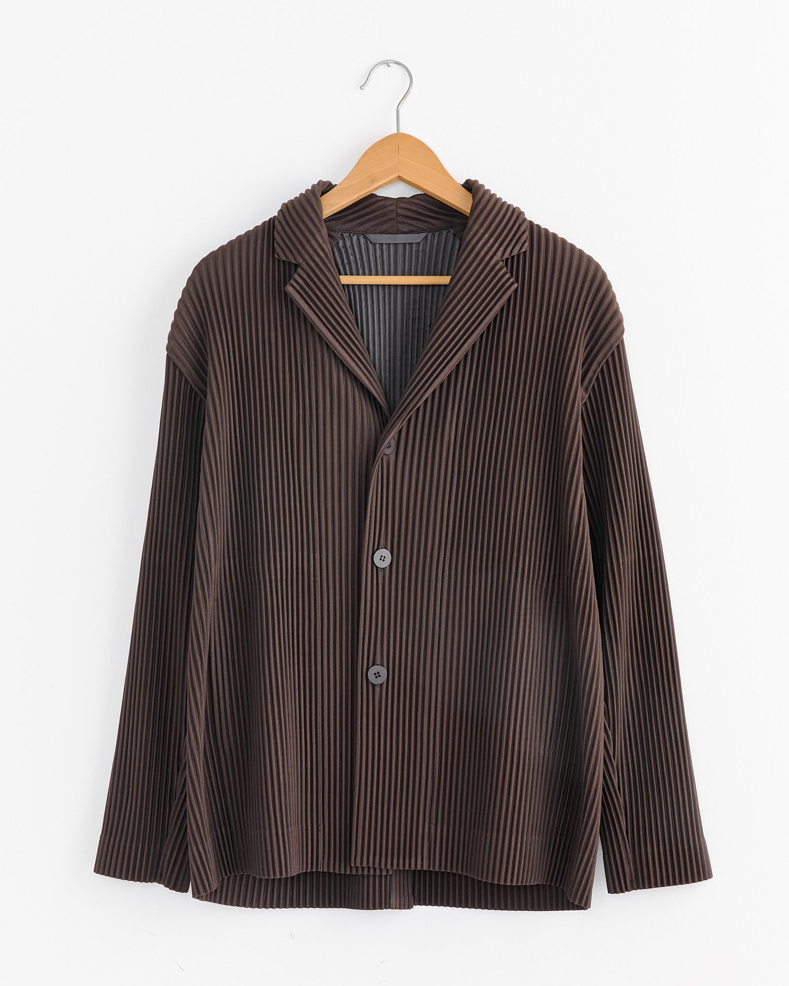 Tailored Pleats 2 Blazer in Mud Brown