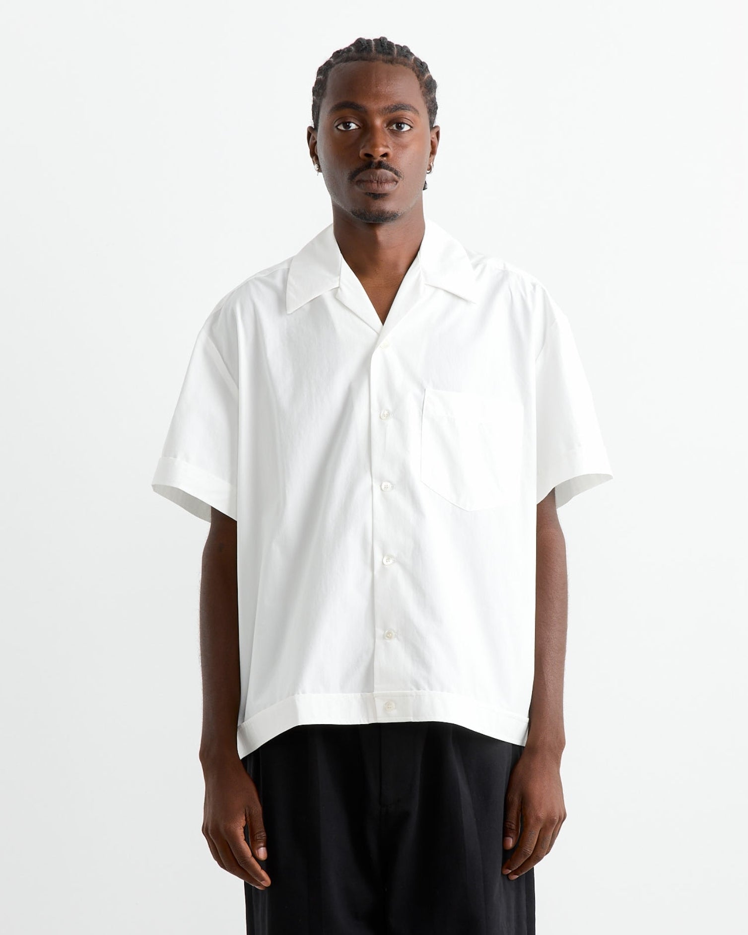 Bongo Shirt in Organic Poplin White