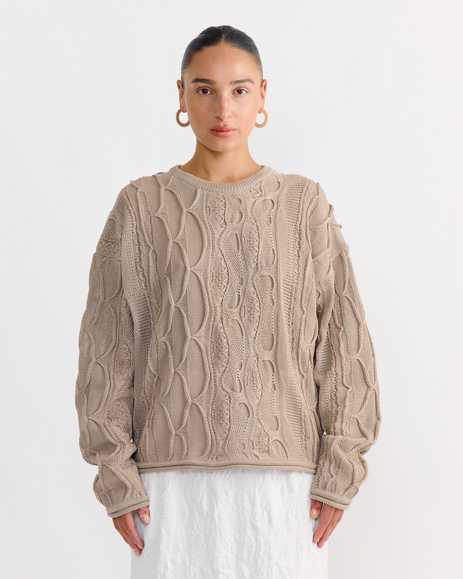Cable Summer Knit in Taupe