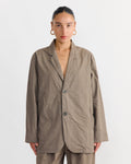 Crinkled Blazer in Mud