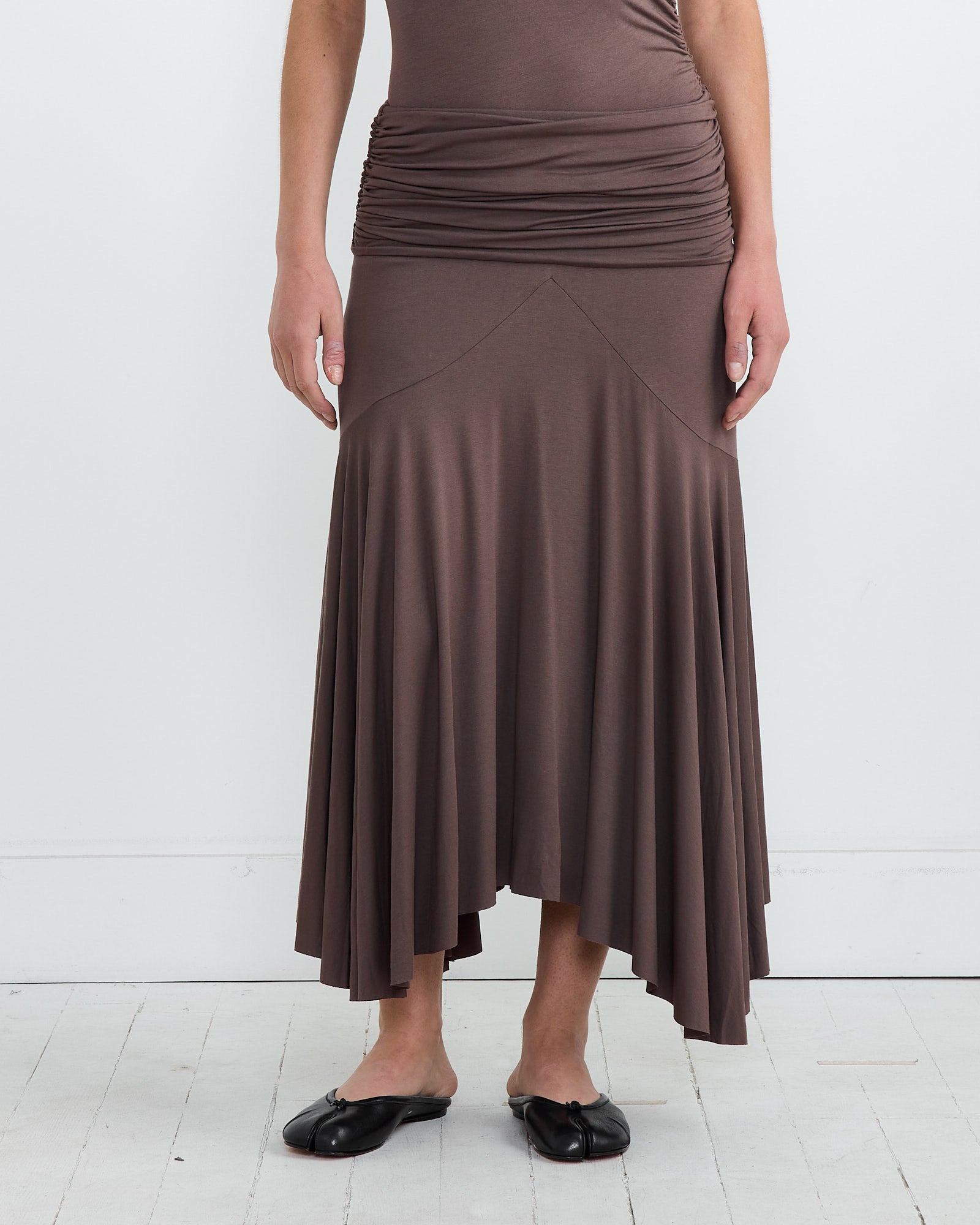 Fortuna Midi Skirt in Brown