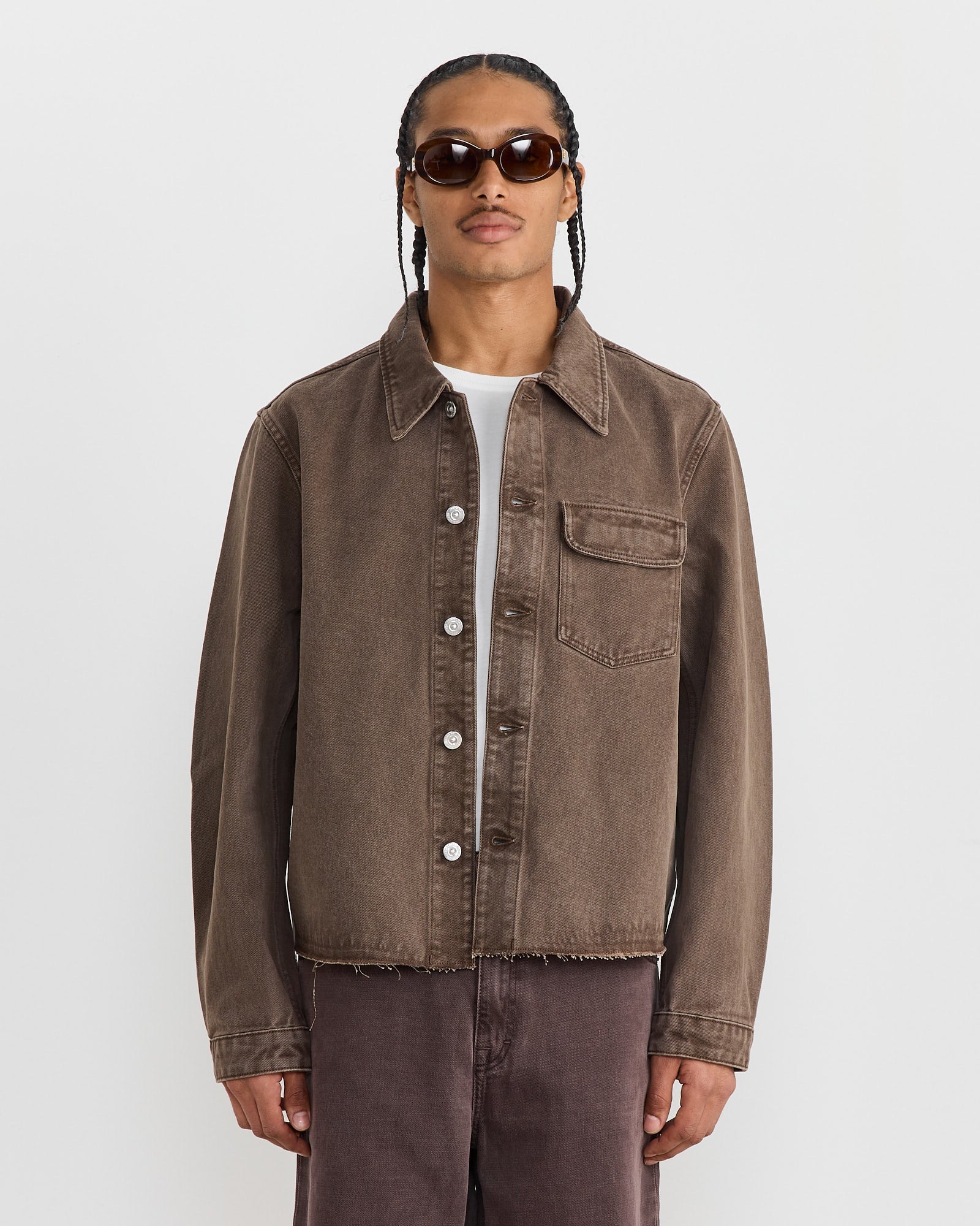 Cut Rebirth Jacket in Choco Overdye