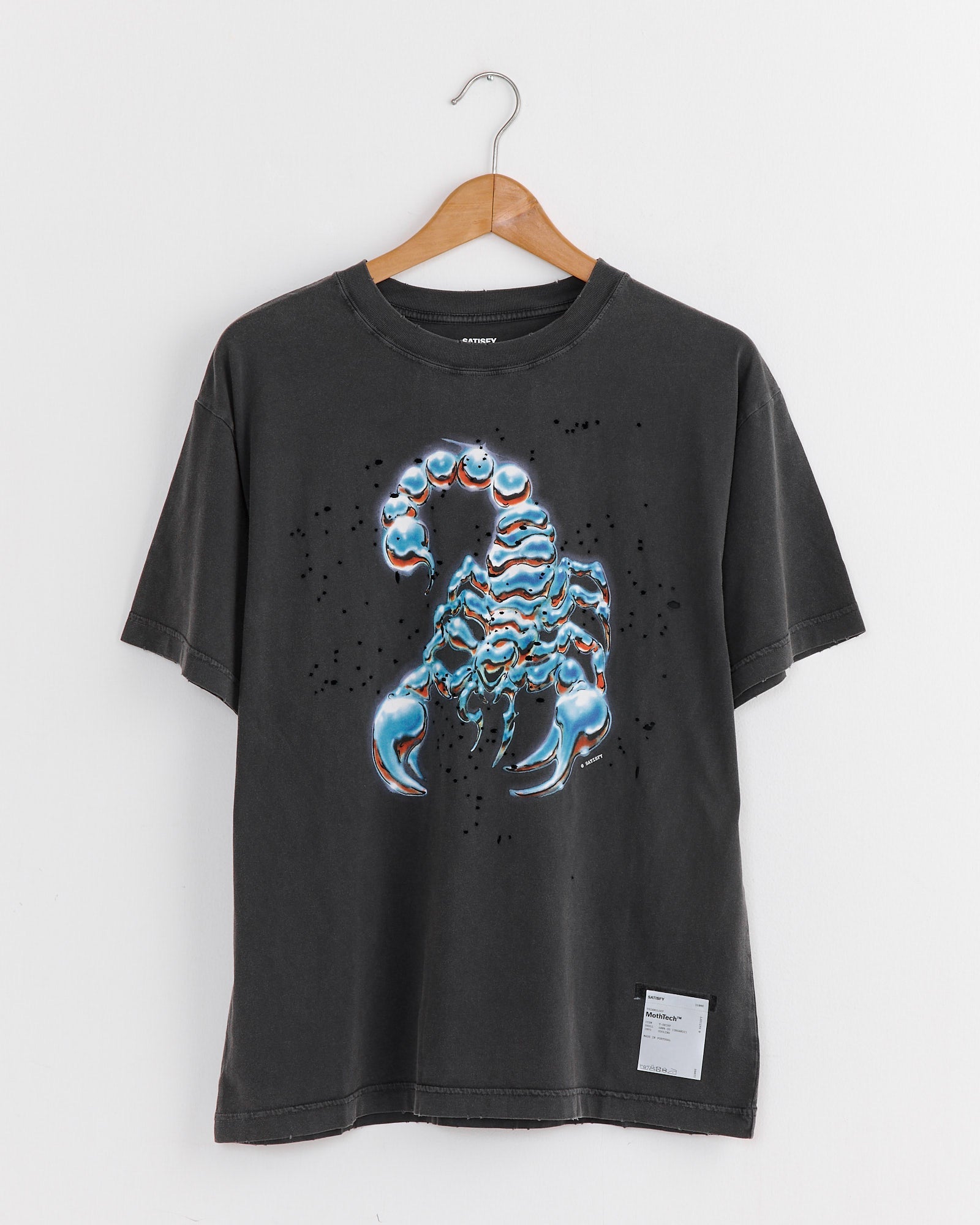MothTech Scorpio T-Shirt in Aged Black