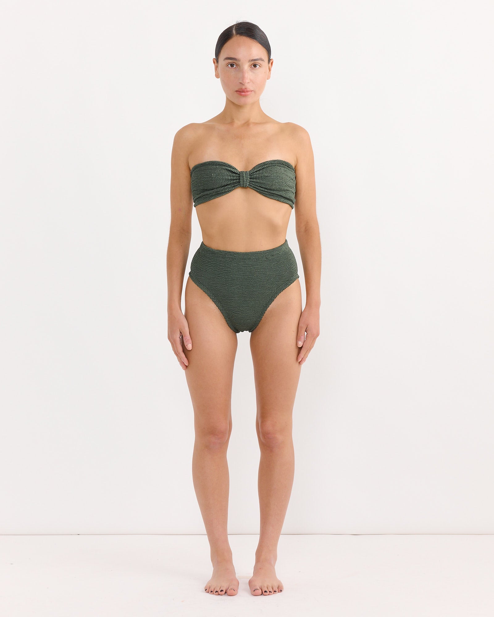 Ruby Bikini in Metallic Khaki