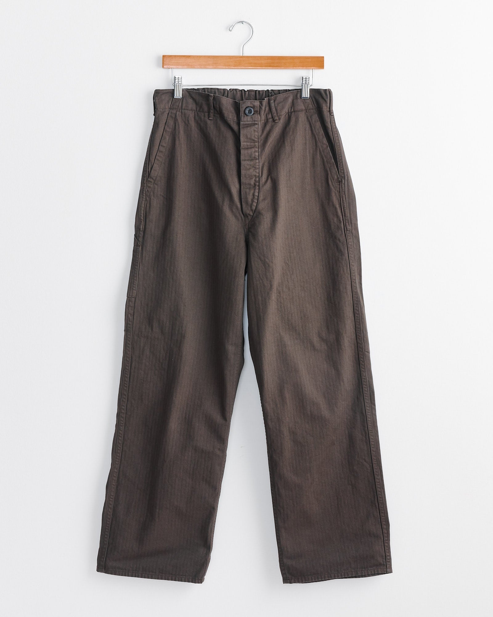 Wide Fit French Work Pant in Coffee Brown