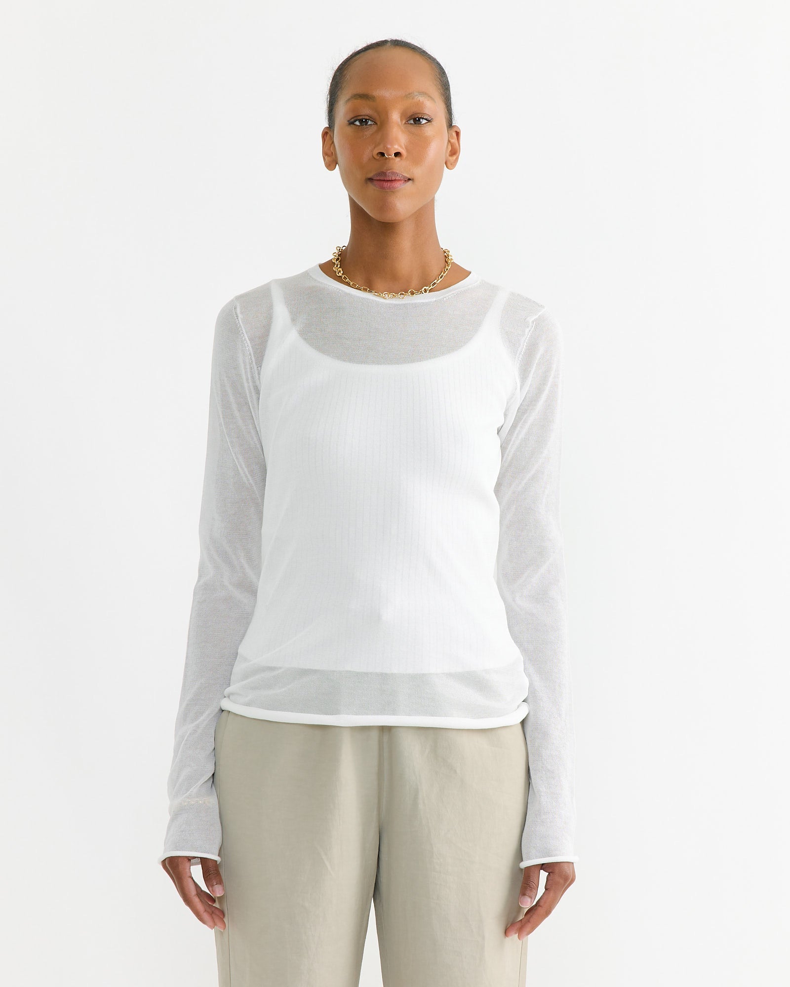 Veil Crewneck in White