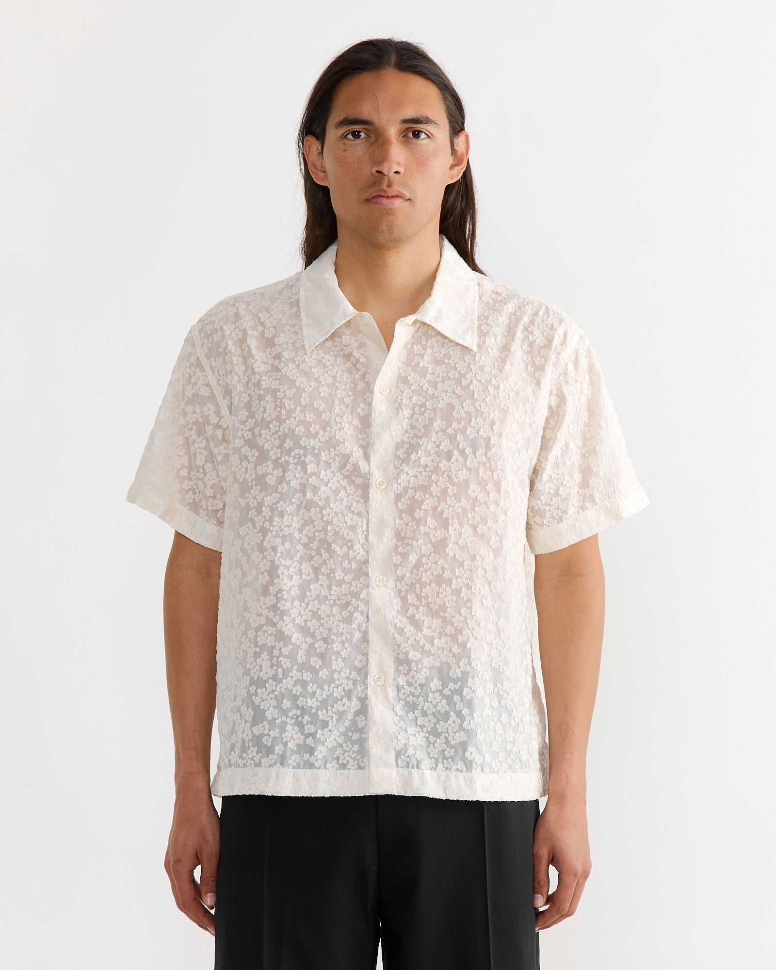 Holiday Shirt in Sheer Floral