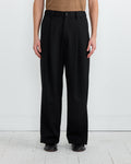 Twist Seam Wide Easy Trousers in Black