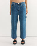Spring Slouchy Cargo Jean in Classic Blue