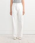 Spring Tuck Jean in White
