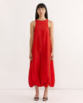 Nylon Jalouise Dress in Lava