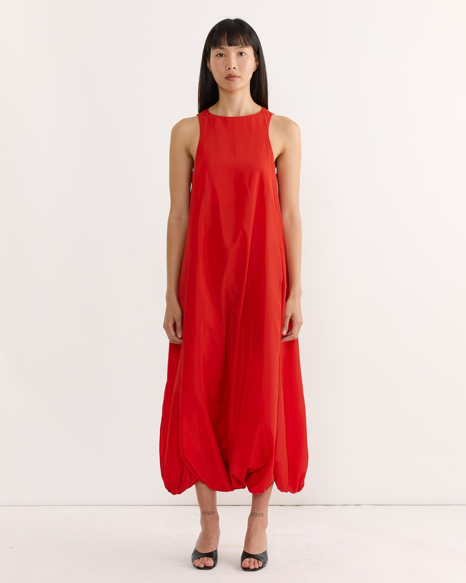 Nylon Jalouise Dress in Lava