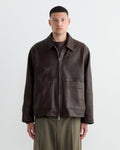 Totem Leather Jacket in Brown