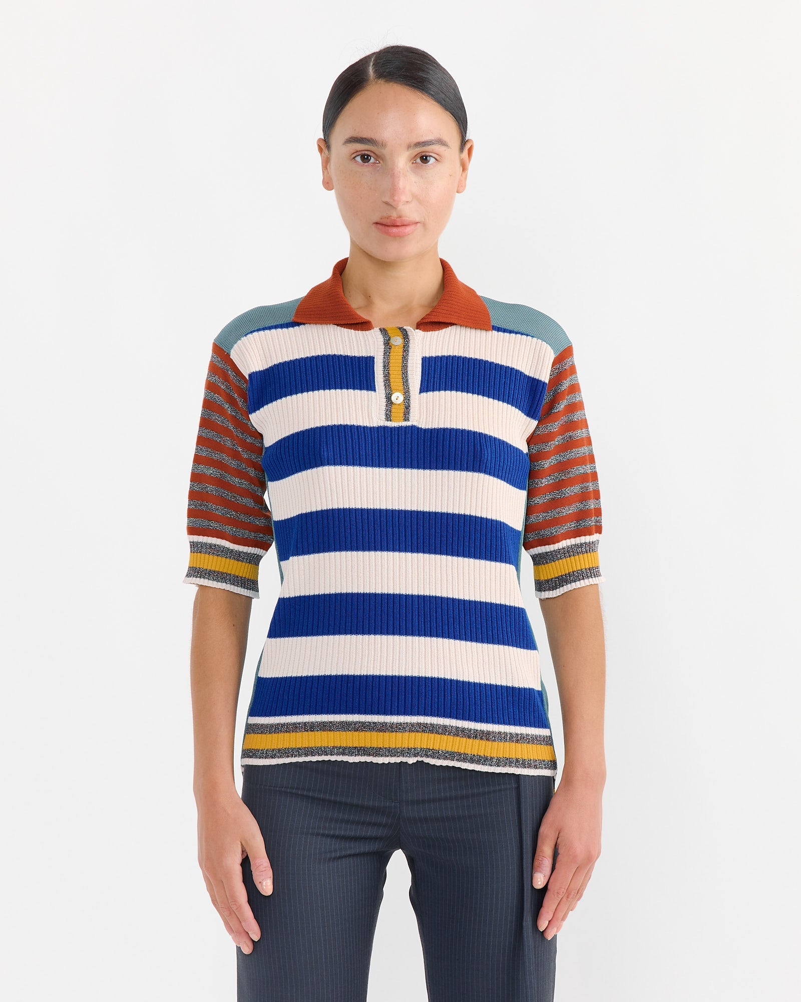 Mix Polo in Teal Mix