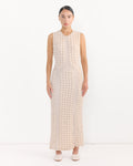 Tie Dress in Beige