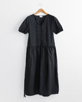 Draw Hem Dress in Black