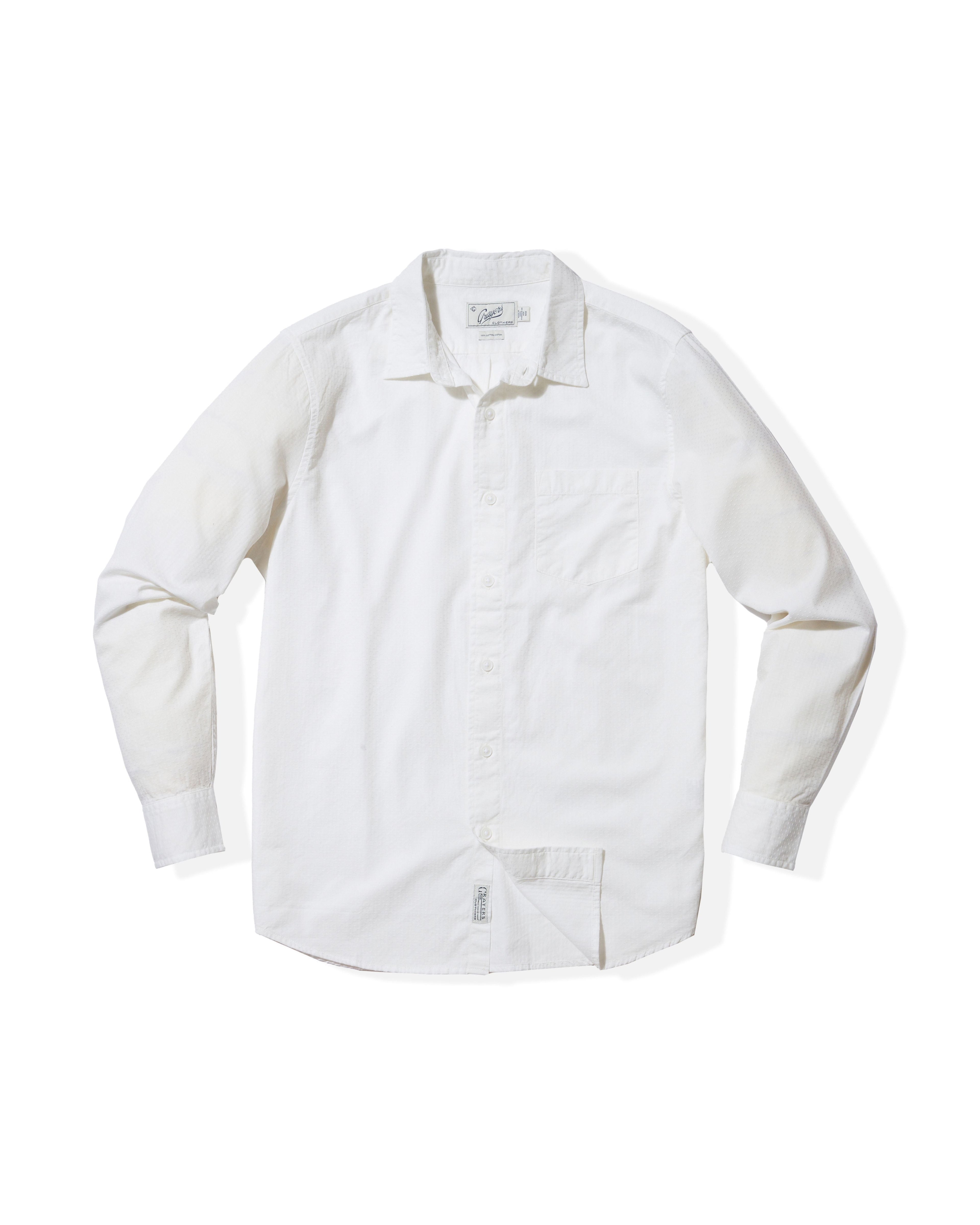 Lorenzo Dobby Weave Shirt - White
