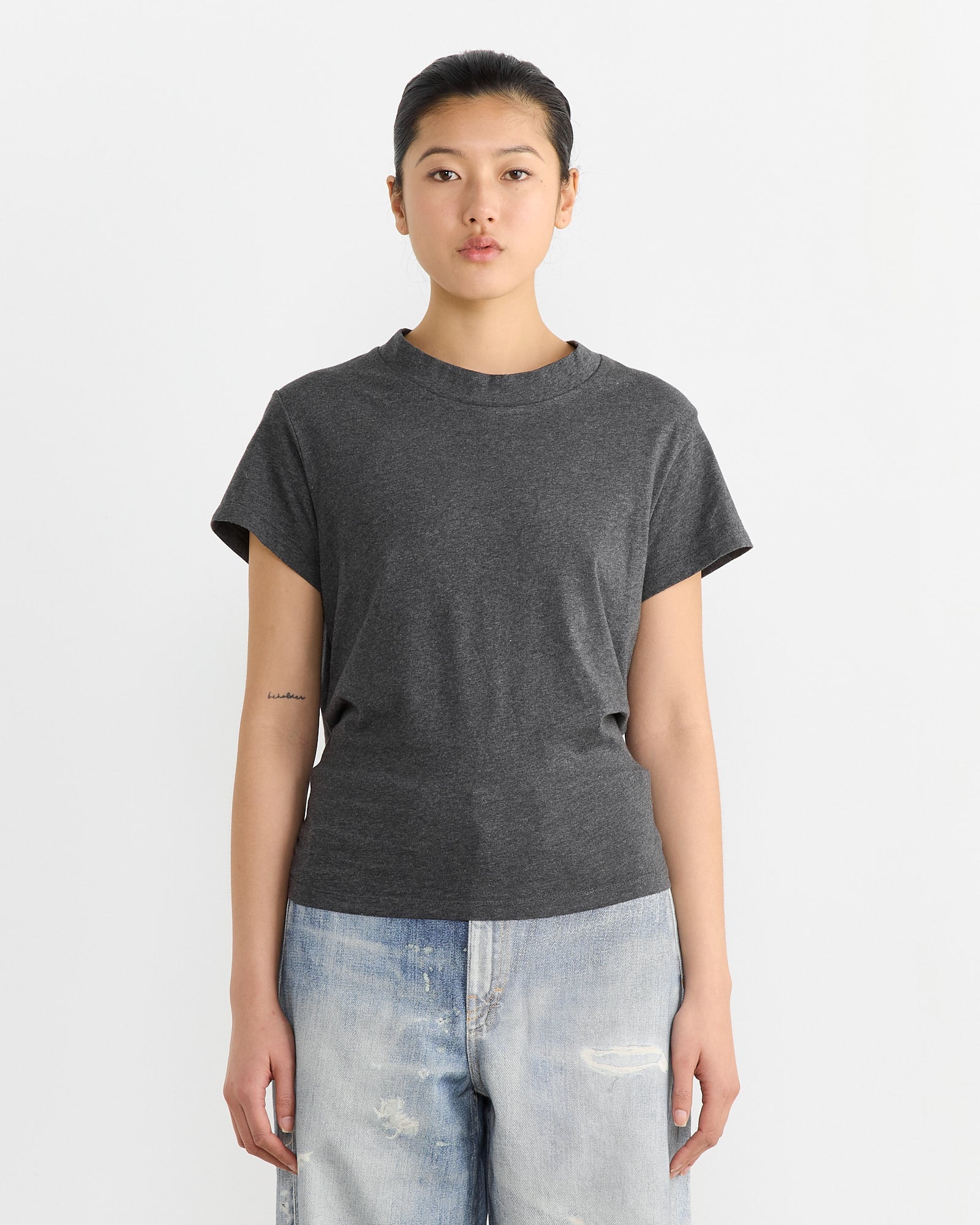 Life Vest T-Shirt in Dark Grey Melange