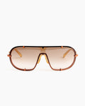 Shield Sunglasses in C3 Dark Rust/Dark Brown/Beige