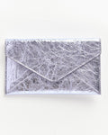 Leather Envelope Clutch in Lilac