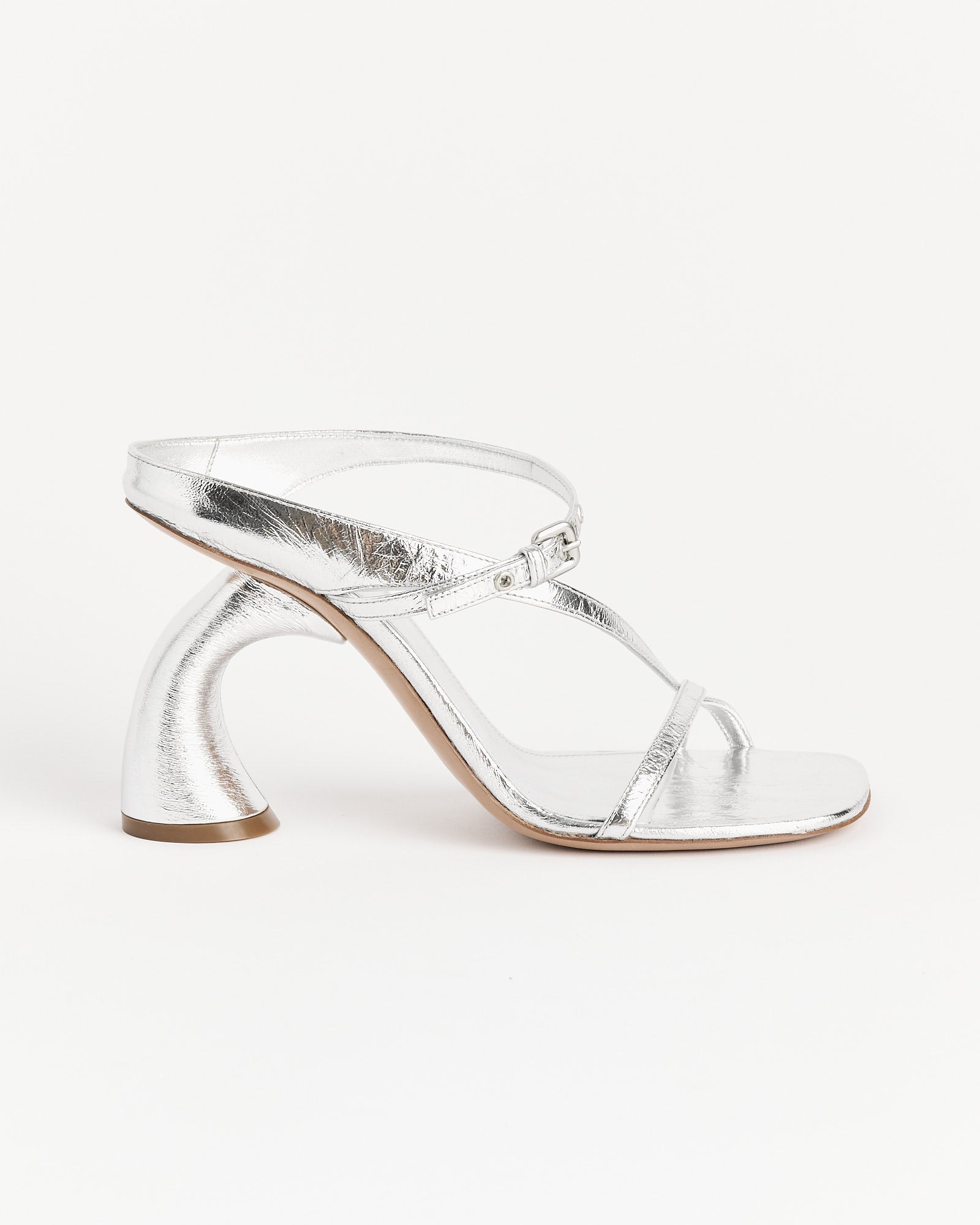 Curved Heel in Silver