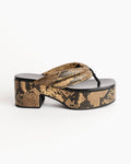 Platform Sandals in Beige