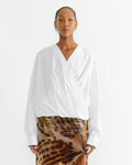 Draped Top in White