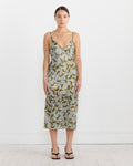 Silk Slip Dress in Khaki