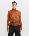 Printed Turtleneck in Orange