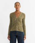 Ribbed Cardigan in Pink