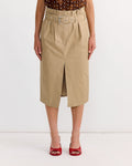 Belted Skirt in Beige