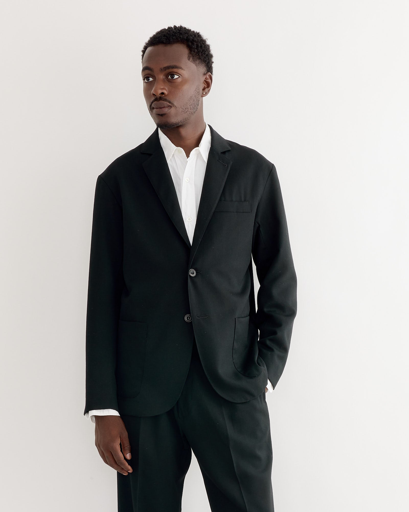 Blazer in Wool Gabardine Black