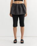 Shirring Organza Belt Skirt in Charcoal