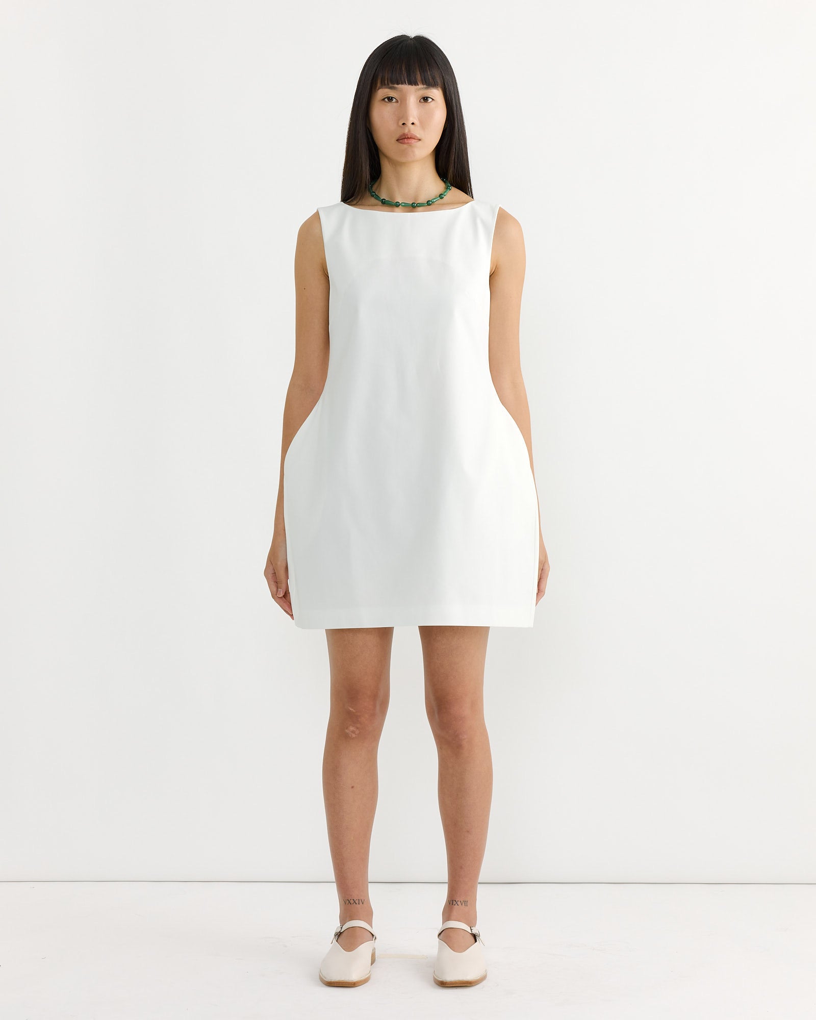 Hourglass Mini Dress in White