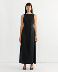 Hourglass Long Dress in Black