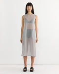 Sheer Long Dress in Grey