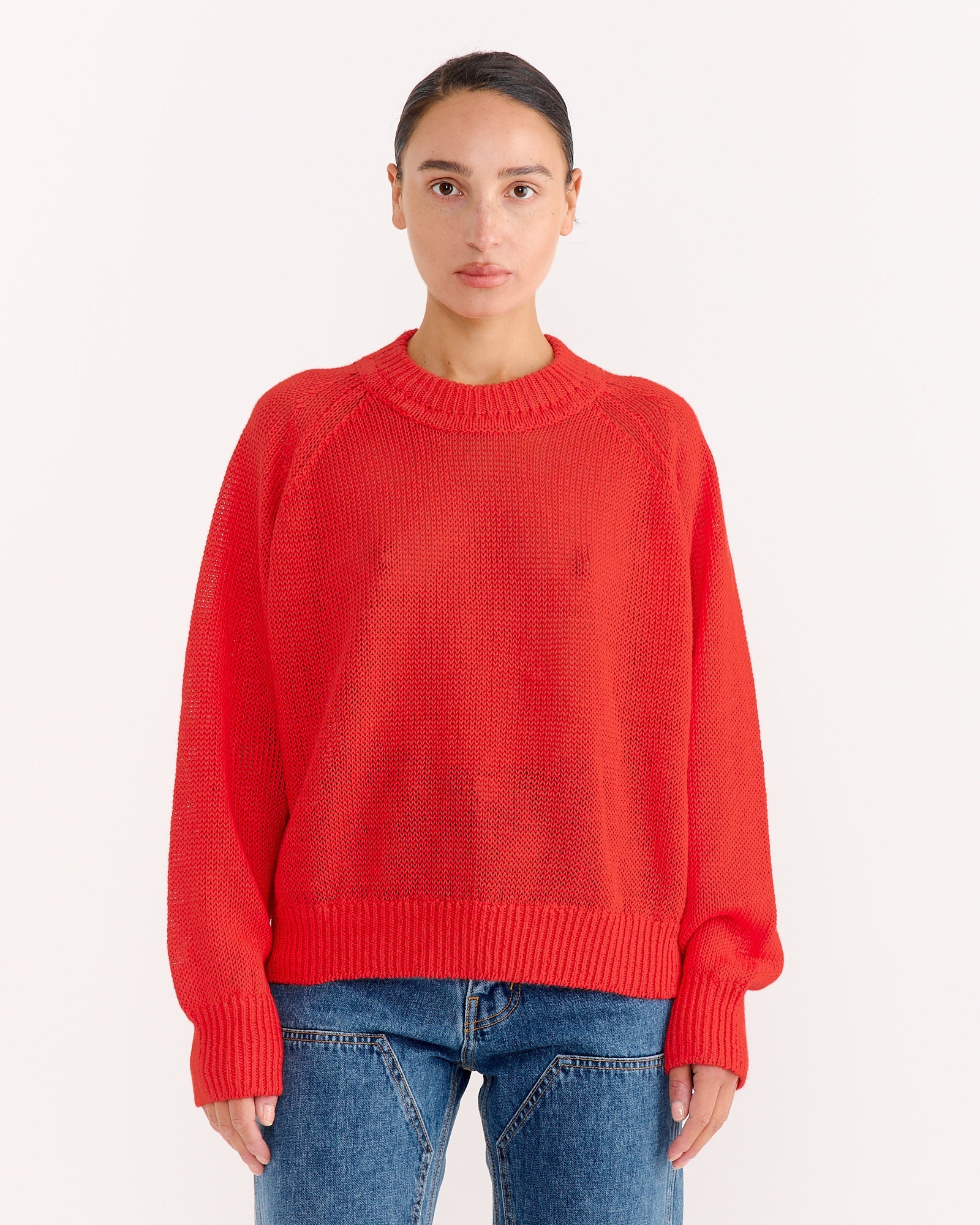 Lind Knit Crew in Geranium