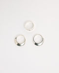 Disc & Dimple Ring Set in Sterling Silver