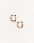 Mini Fancy Twist Hoop Earrings in 14K Yellow Gold