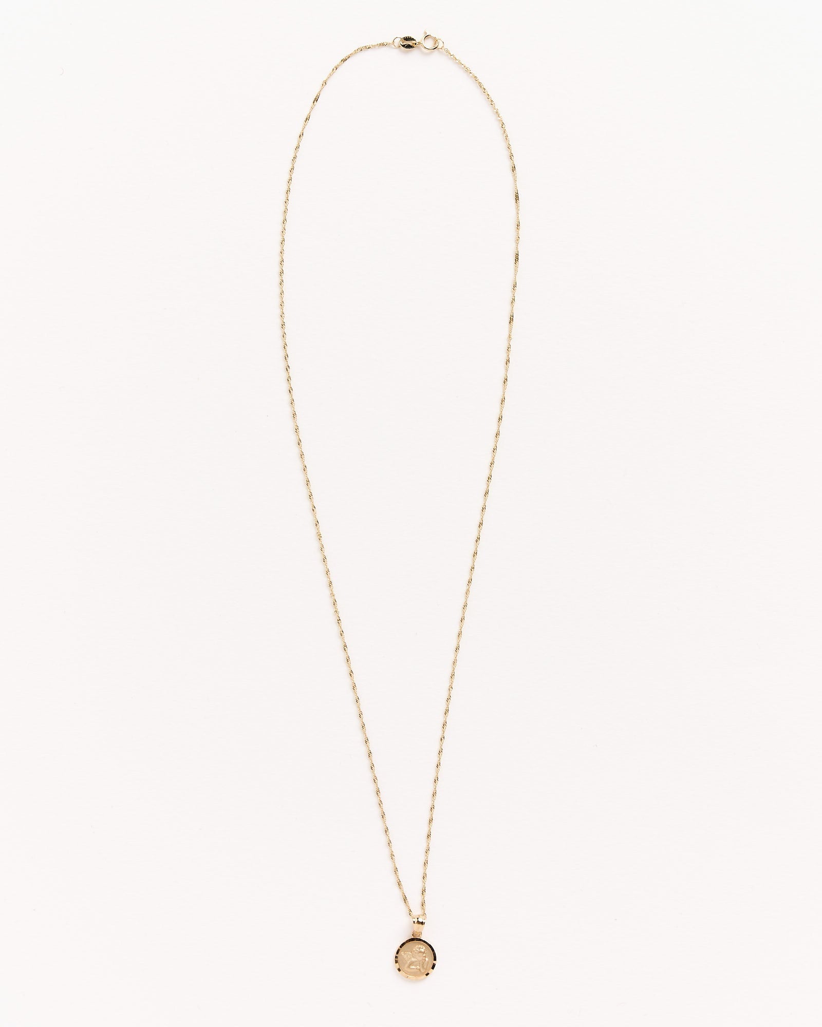 Cherub Necklace in 14K Yellow Gold