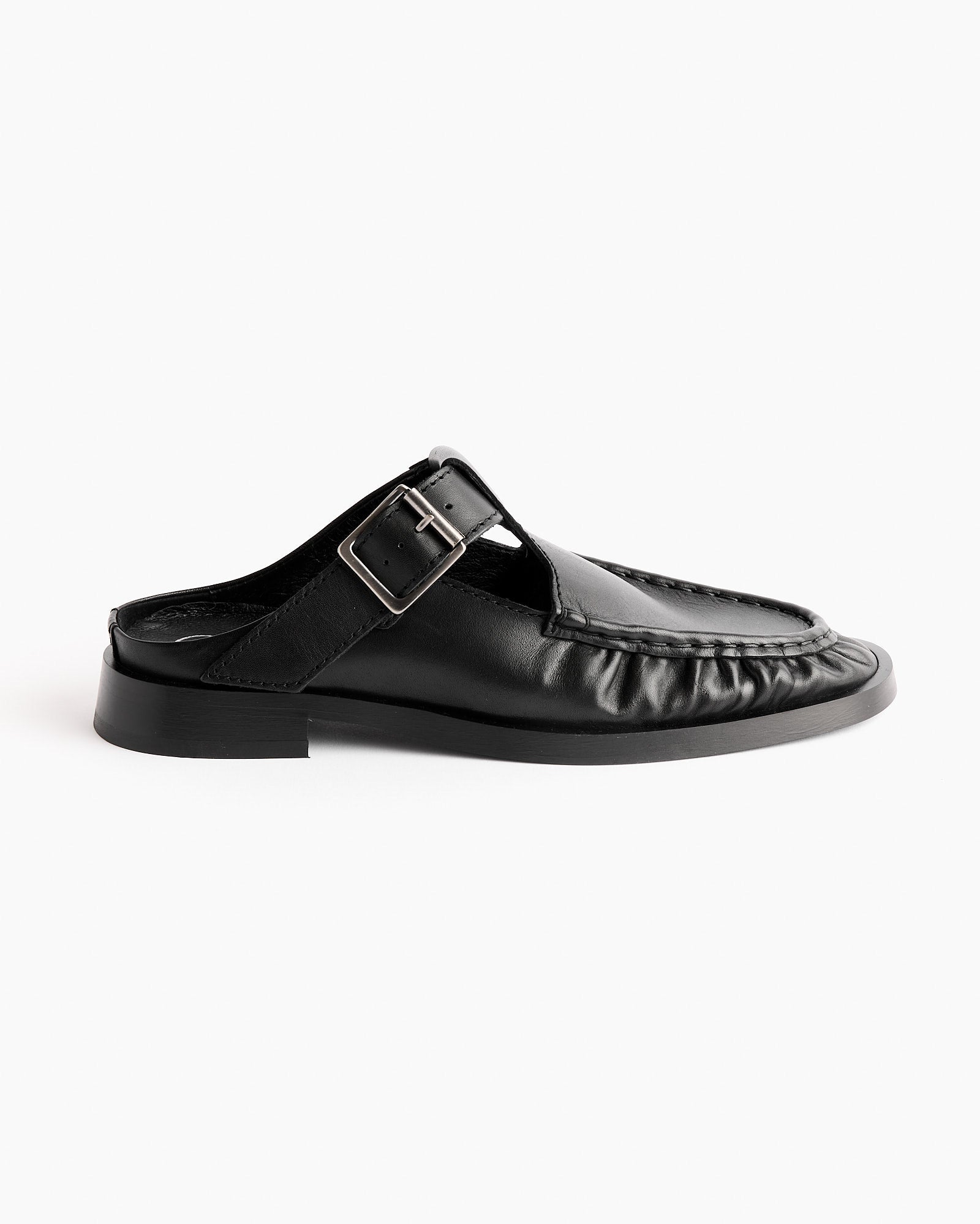 Gianna Open Back Mary Janes in Black