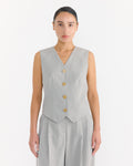 Occa Vest in Grey Brown Melange