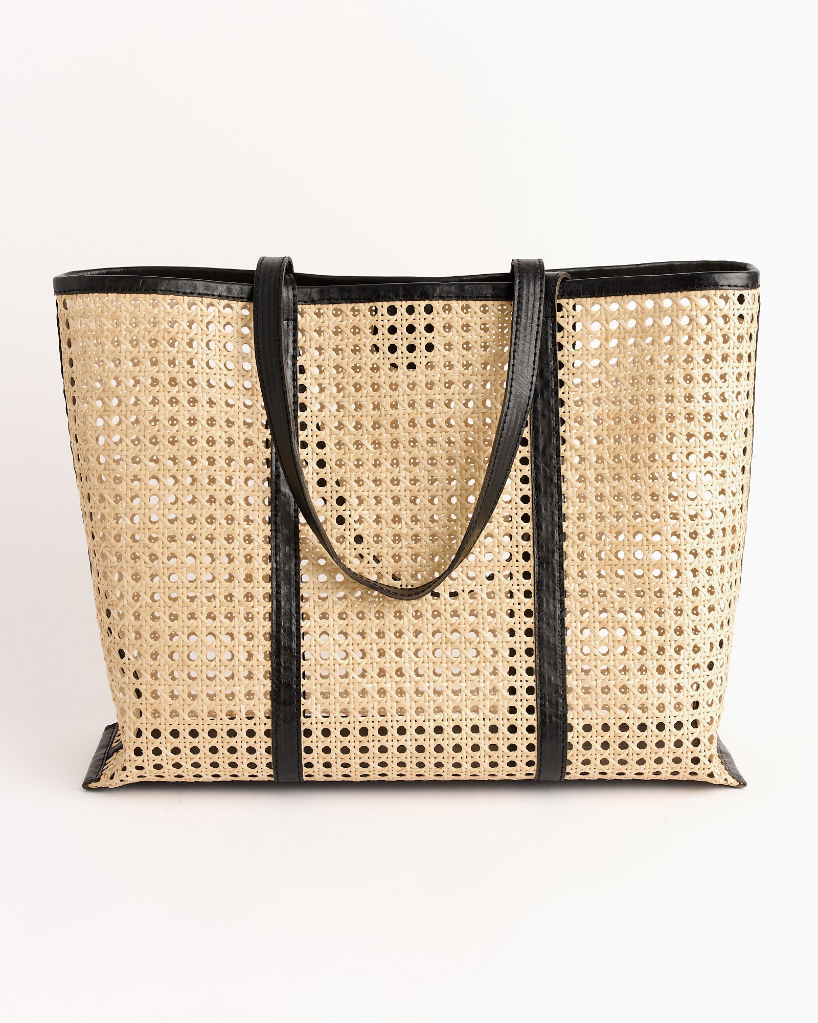 Large Margot Bag in Black Rattan